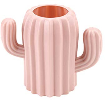 ZIRAN Cactus Desktop Organizer Pencil Pen Holder Container Brush Pot Stationery Office Pencil Holder-PE