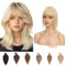 Silk-co Haarteile Echthaar Topper Extensions Clip in Glatt Toupet Haarverdickung Haarverlängerung 7A Human Hair für Frauen 7x13cm Basis 30cm-38g 24# Naturblond