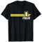 Italia Maillot de football avec drapeau de l'Italie Tricolore T-Shirt