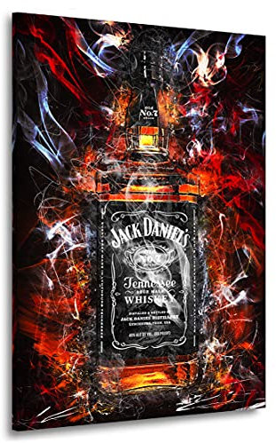 Kunstgestalten24 Leinwandbild Jack Whiskey Abstrakt Wandbild Kunstdruck XXL