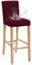 JUNZHE Barhocker-Bezüge, dehnbarer, Abnehmbarer, waschbarer Stuhlbezug für Kurze drehbare Esszimmerstuhl-Rückenlehne Stuhl Barhocker Stuhlhussen (Weinrot,4er-Set)