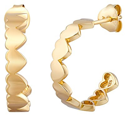 cai Damen Creole 925/- Sterling Silber 2,0cm Glänzend gelb 274210072V
