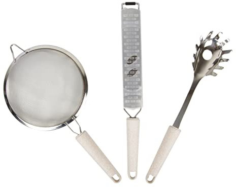 Birambeau Kit Pasta Chef Italiano Utensilios de Cocina Fibra de arroz, Acero Inoxidable