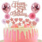 Tortendeko 35. Geburtstag Rosegold - Happy Birthday Glitter Cake Topper für Junge und Mädchen - Kuchendeko 35 Jahre