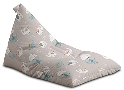 DreamRoots Sitzsack Kinder mit füllung - Bodenkissen Kinder Sitzsack - Sitzsack Kinderzimmer 130 x 80 x 80 cm - Bean Bag Kinder - Bubibag Sitzsack - Kindersitzsack - Sitzkissen Boden Kinder Flach