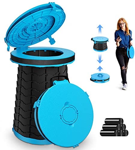 Panmout Toilettes à séparation XXL - Toilettes de camping pliables et réglables de 40 cm de hauteur - Avec couvercle, sangle et sac de toilette pour le camping, la randonnée, les voyages et la voiture