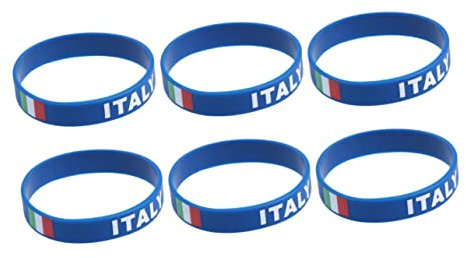 BESPORTBLE 10 Pcs Basket Decorazione Bandiera Italiana Braccialetto Italiano Gomma Italia Braccialetti Sport Braccialetti In Silicone Ginnastica Braccialetti In Silicone Bandiera Del