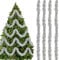 YEAP 4 Stück Weihnachtsbaum Lametta, Weihnachten Lametta Girlande, Lametta Baumschmuck, Glänzend Lametta Girlande, Hängende Dekorationen für Weihnachten Ferien Indoor Outdoor, Je 2m, Silber