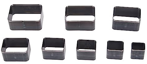 Leder-Stanzformen, 8 Stück, Rechteckiges Stanzwerkzeug aus Karbonstahl, Metall-Lederhandwerk, DIY-Schnittform Für Lederhandwerk Und Andere Kunstprojekte