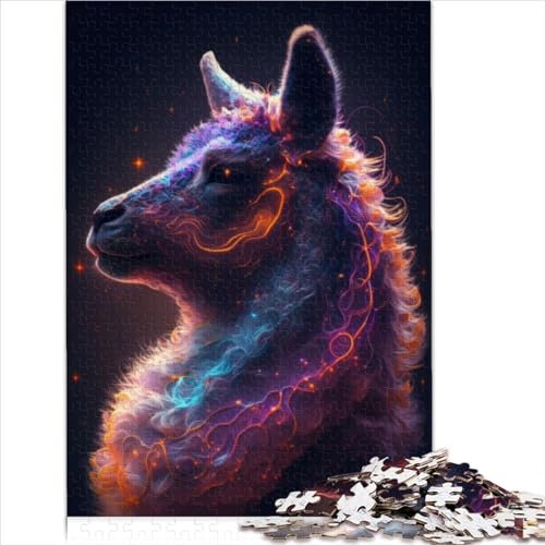 1000-teiliges Puzzle, Galaxie, Alpaka, Lama, Meme, Puzzle für Erwachsene, Geschenke, Puzzle aus recyceltem Karton für Erwachsene, Lernspiel, Herausforderungsspielzeug (26 x 38 cm)