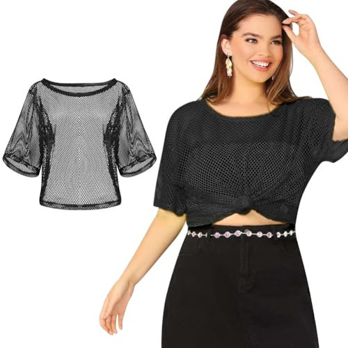 Aomig 80er 90er Jahre Outfit Damen, Schwarz 80er Jahre Outfit, Party Accessoires für Faschingskostüm Karneval, 80er Jahre Damen Party Kostüme Frauen Karneval Ankleiden Satz Cosplay