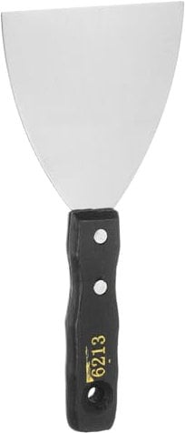 sourcing map No.6213 Painting Palette Knife Stainless Steel Flat Large Spatula Pallet Knife Metal Scraper with Wood Handle for Oil Acrylic Paint Canvas Color Mixing Spreading