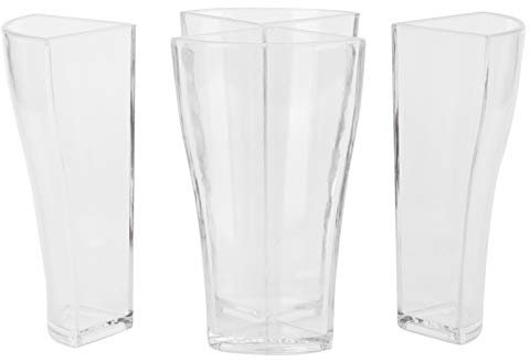 JTLB Tasses en Verre de Bière 4 en 1, Verre à Vin en Acrylique Transparent, Fournitures de Fête pour Bar et Club (L)
