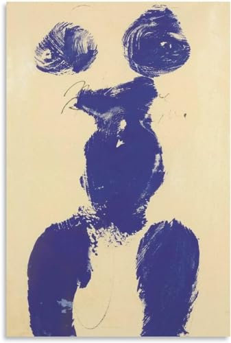 KEYGEM Yves Klein Blaue Poster Abstrakte Leinwand Wandkunst Yves Klein Drucke Yves Klein Gemälde Yves Klein Bild für Zuhause Wanddekoration 40x60cmx1 Kein Rahmen