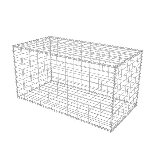 Kavolet Gabione Stahl 100x50x50cm Gabione Steinkorb, Gabionenwand Steinkorb Schüttkorb Drahtkorb Draht Mauer Mauersteinkorb | Verzinkter Stahl | Korrosionsbeständig und langlebig