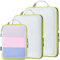 Cipway Kompression Koffer Organizer Set für Rucksack ，Netzgewebe Ultraleichte Packtaschen Packing Cubes Packwürfel Kofferorganizer Packtaschen Kleidertaschen für Reiseorganizer(weiß, 3 Stück)