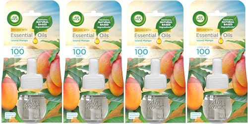 Air Wick |Island Mango|Plug In Electrical Air Freshener Refills| 19ml |Pack of 4 |
