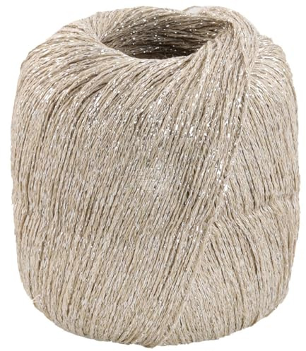 LANA GROSSA Brillino | Beilaufgarn mit farbigem Lurexfaden | Handstrickgarn aus 83% Viskose & 17% metallische Faser | 25g Wolle zum Stricken & Häkeln | 200m Garn FB 39