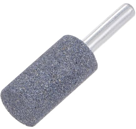 sourcing map 2pcs Abrasive Mounted Stone 1/4 Shank 0.63 Dia Cylindrical Corundum Grinding and Polishing Head for Engraving Rotary Tool