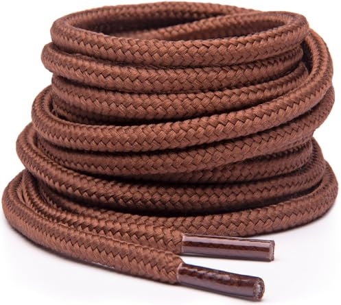 Miscly Lacci Rotondi per Stivali - Lacci Resistenti e di Lunga Durata per Stivali, Scarponi da Lavoro e Scarpe da Trekking (Marrone, 69 cm)