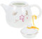 PRETYZOOM Teiera Ceramica Bianco Con Decorazione Oro Teiera Tradizionale Cinese Per Infusione Di Tè Elegante Contenitore Per Casa E Tearoom