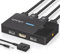 AILVLVNG 8K@60Hz Switch KVM HDMI 2 PC 1 Monitor KVM Commutatore che Condividono Singoli Monitor Tastiera e Mouse KVM Switch 2 PC con Controller Desktop Plug and Play