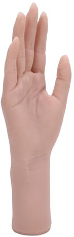 Silicone Female Mannequin Hand - Realistic Flexible Finger Bendable Model for Jewelry Display, Nail Art, Photography & TV Props (Right Hand)