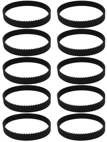 LT Easiyl 142-2GT Zahnriemen, 142 mm Länge, 6 mm Breite, Schwarz, 10 Stück | 71 Zähne, 2M 2GT Synchron, 3D-Drucker Antriebsriemen