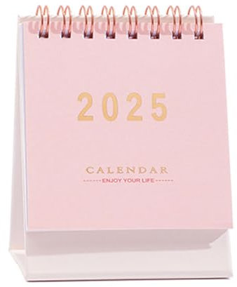 ZAYIUKI Kalender 2024–2025, Kleiner Tischkalender, läuft von Juli 2024 bis Dezember 2025, Tischkalender zum Aufstellen, Doppelspulenbindung