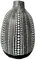 Modern Black and White Textured Dot Vase, Imperfect Beauty (Black)