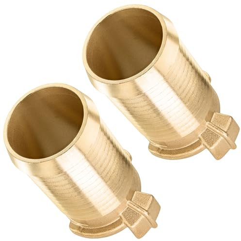 Poppstar 2x Messing Schnellkupplung 1 1/2 Zoll Tülle, Schlauch-Innendurchmesser 38mm (Kupplung auf 1 1/2 Zoll Schlauchtülle)
