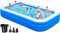 Grande piscina gonfiabile con pompa per adulti, 330 x 183 x 55 cm, extra large spessa 0,6 mm, piscina per famiglie, piscina oversize per feste in acqua, cortile, prato, all'aperto, estate