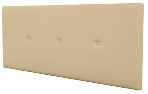 amuéblate online Kopfteil aus Premium-Kunstleder, gepolstert, Trento Maße 160 x 60 cm (für Betten mit 150 und 160 cm), Beige