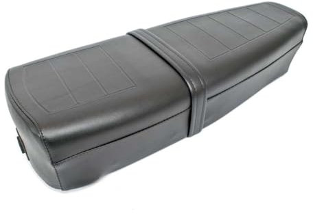 Langer Sattel für Zwei-Sitzer, schwarz, kompatibel mit Vespa PK 50/125 S XL Rush, Rahmen aus Eisen