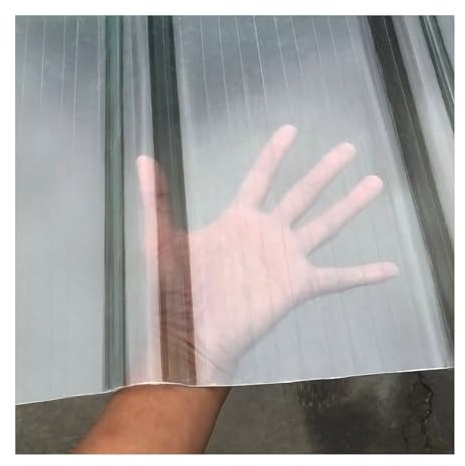 Polycarbonat-Dachplatte 1 mm Dicke Transparent Wellplatten Wetterfest Tageslichtplatten Wasserdicht Schlagfeste Pc-Platte für Terrassen Balkon Vordach Markisen(12 Pcs,35x35in)