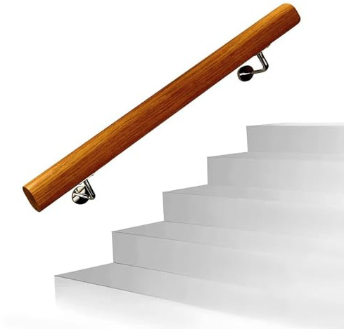 Accesorios para el hogar, Pasamanos de Madera para escaleras Interiores de 30 a 3 Metros, Juego Completo de Barra de Soporte para escaleras de Pasillo