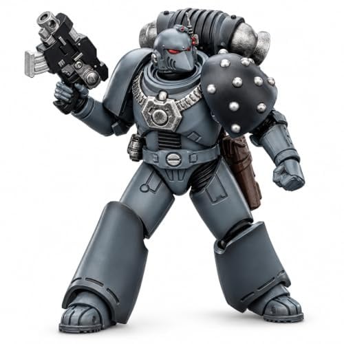 TOYVERSE JOYTOY 1/18 Space Wolves MKVI Tactical Legionary Actionfigur | Mit Bolter, Bolt Pistol, Power Pack und Wechselhänden, beweglich und detailreich für Sammler, ab 15 Jahren.