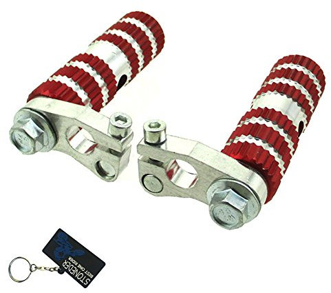 STONEDER Aluminium Rouge Repose-Pieds Racing Repose-Pieds Piquets pour la Plupart des Chinois 2 Temps 47 CC 49 CC Mini Pocket Bike Mta1 Mta2