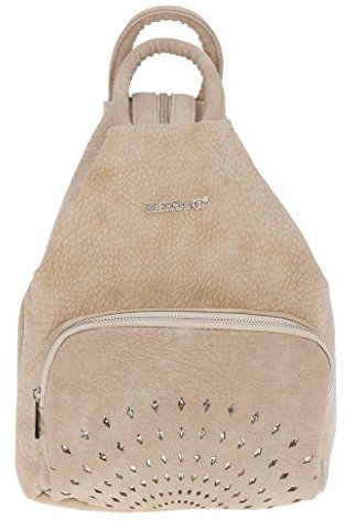 Elephant Damen RUCKSACK GLAM SHINE Damenrucksack Kunstleder 3274 (Sand (Beige))