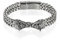 JewelryWe Schmuck Herren Armband Edelstahl Doppelt Wolf Kopf Armbänder Armschmuck, Magnetverschluss, Silber