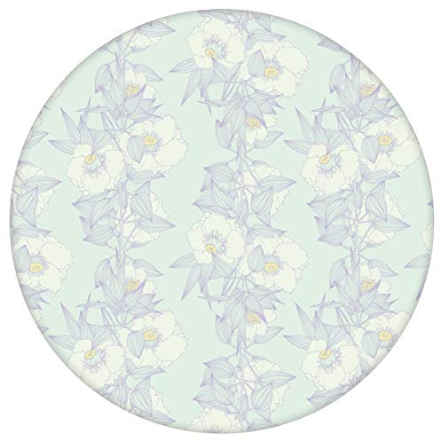 Gräflich Münster'sche Manufaktur flieder Garten Eden Blumentapete mit Blüten Ranken, Vliestapete Blumen, Vintage GMM florale Tapeten z.B. für Schlafzimmer (H: 3m B: 46,5cm)