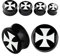 Plugs eisernes Kreuz Acryl Piercing Ohrdehner Ohrplug 2er Set 6mm