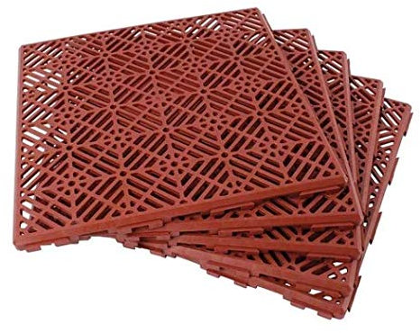 Garden Mile Piastrelle per esterni per pavimenti da giardino, 30 cm x 30 cm, grandi, in plastica, per vialetti, prato, antiscivolo, ad incastro