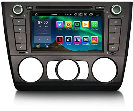 Android 13 Car Stereo for BMW 1 Series E81 E82 E88 Multimedia Player 7 Inch Support GPS Sat Nav Carplay Android Auto Bluetooth A2DP Wifi 4G DAB+ RDS Mirror Link TPMS SWC 4GB RAM + 64GB ROM