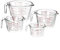 AmazonCommercial Glass Measuring Cup Set, 4 Piece Set Includes 1 Cup, 2 Cup, 4 Cup, and 8 Cup