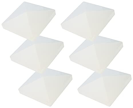 GKOLED Lot de 6 capuchons de poteau en vinyle PVC blanc 10,2 x 10,2 cm