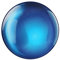 30cm Round Blue Sphere Tempered Glass Chopping Board