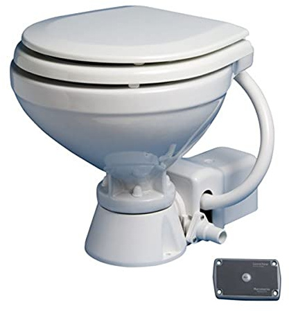 Ocean Tech Toilette compatta standard elettrica di legno 12v con il pannello dei pulsanti