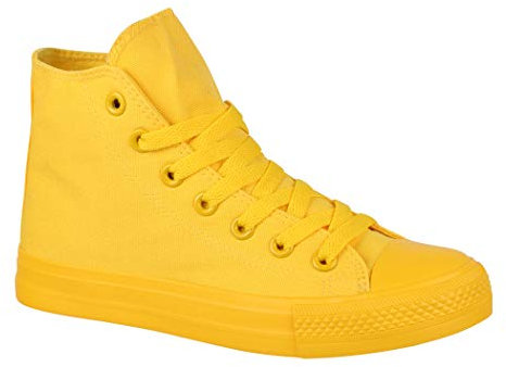 Elara Unisex Sneaker High Top Sportschuhe Chunkyrayan 3600-3601 Allyellow-39