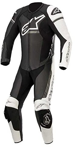 Alpinestars GP Force Phantom 1-Teiler Motorrad Lederkombi, schwarz/weiß/grau, 54